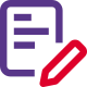 Edit document with pencil or pen layout icon