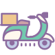 Motorrad-Lieferung-Einzelbox icon