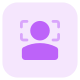 Face recognition in social media new technology system icon