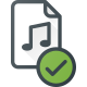 Checked Audio File icon