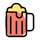 Beer head frothy foam on top of beer - New year celebration icon