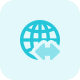 Worldwide internet connectivity with file transfer protocol icon