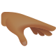 emoji de tom de pele médio escuro com palma para baixo icon