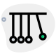 Quantum ball equal and opposite reaction with eachother icon