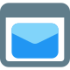 Email messenger on a landing page builder icon