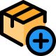 Add parcel item from logistic website portal icon