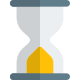 Transparent traditional sand hourglass timer and reminder icon