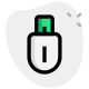 chiavetta-usb-esterna-di-sicurezza-isolata-su-fondo-bianco-verde-sicurezza-tal-revivo icon