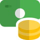 Financial earning and money saving funds collection icon