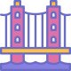 外部金门大桥地标和纪念碑 yogi-aprelliyanto-轮廓颜色-yogi-aprelliyanto icon