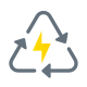 Panneau de triangle d&#39;énergie icon
