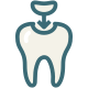 Decayed tooth icon