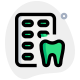 Dental medicine wrapper for toothache and inflammation isolated on a white background icon