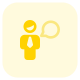 Businessman chat messenger application function layout icon