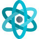 Science and Technology atomic, structure with nucleus in the center icon