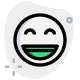 Baby smiling with both eyes partly closed icon