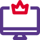 Membership crown badge for desktop computer online member icon