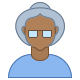 Person Old Female Skin Type 6 icon