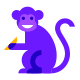 scimmia con una banana icon