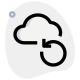 Reload cloud content with refresh arrow button icon