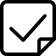 Ballot paper voting with checkmark, election paper. icon