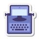 Machine à écrire avec tablette icon