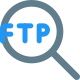 Search file from FTP server application isolated on a white background icon