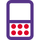 Old fachioned cell phone with physical keyboard icon