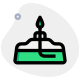 Lab heating solution on a mini stove icon
