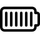 Phone battery level full charged logotype isolated on white background icon