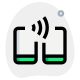 Tethering between two cell phones with wireless file transfer icon