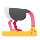 Cabeça da avestruz na areia icon