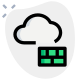 Firewall security on a cloud server isolated on a white background icon