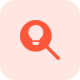 Find new creative ideas with magnifying glass icon
