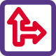 Right intersection lane indication for traffic sign icon