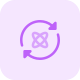 Atomic chain reaction with recycling of compound icon