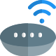 Wireless internet connected home voice assistant speaker icon