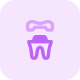 Capping of a tooth or dental crown isolated on a white background icon