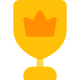 Crown trophy for online gaming permium membership icon