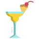 Fruit Juice With Pineapple And Cherry On Top icon
