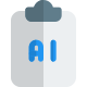 Advanced machine learning research checklist isolated on a white back icon