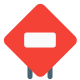 Do not enter on a road signal signboard icon