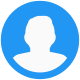 Single male user profile picture layout for online social media dashboard icon