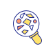 Particles Of Small Plastic Under Magnifying Glass icon