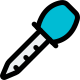 Pipette with suction isolated on a white background icon