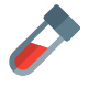 Chemical pathology lab for blood testing and other experiment icon