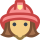 Bombero de sexo femenino icon