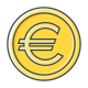 外部コイン通貨と暗号通貨の記号-自由に塗りつぶされたアウトライン-パーフェクト-カラッシュ-4 icon