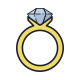 Anel de diamante icon