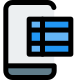 Portable spreadsheet table format on a smartphone icon